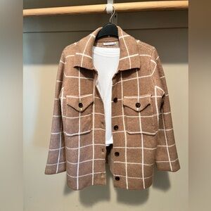 Staccato Brown Plaid Utility Jacket